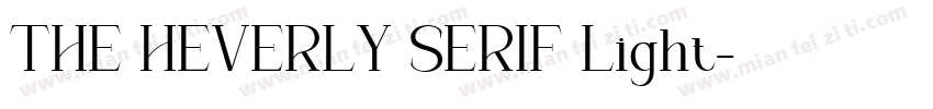 THE HEVERLY SERIF Light字体转换